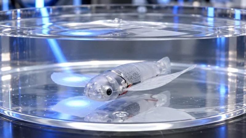 Crean un cíborg acuático que nada siguiendo la luz gracias a músculos vivos