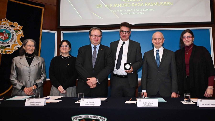 La medalla Alejandro Raga Rasmussen muestra la importancia que la UNAM da a la ciencia: Rector Lomelí